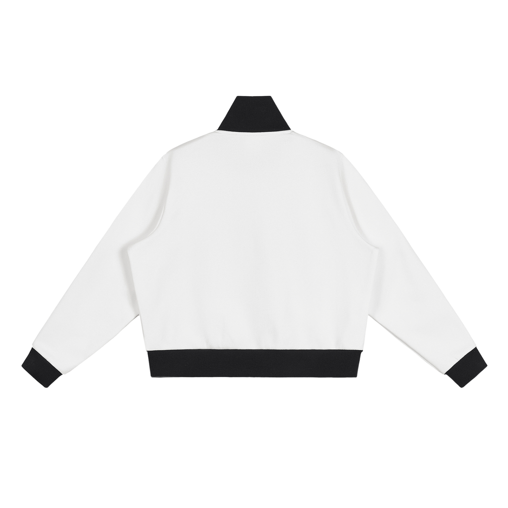 Women's Official Contrast Side Stripe Fleece Cropped Track Jacket