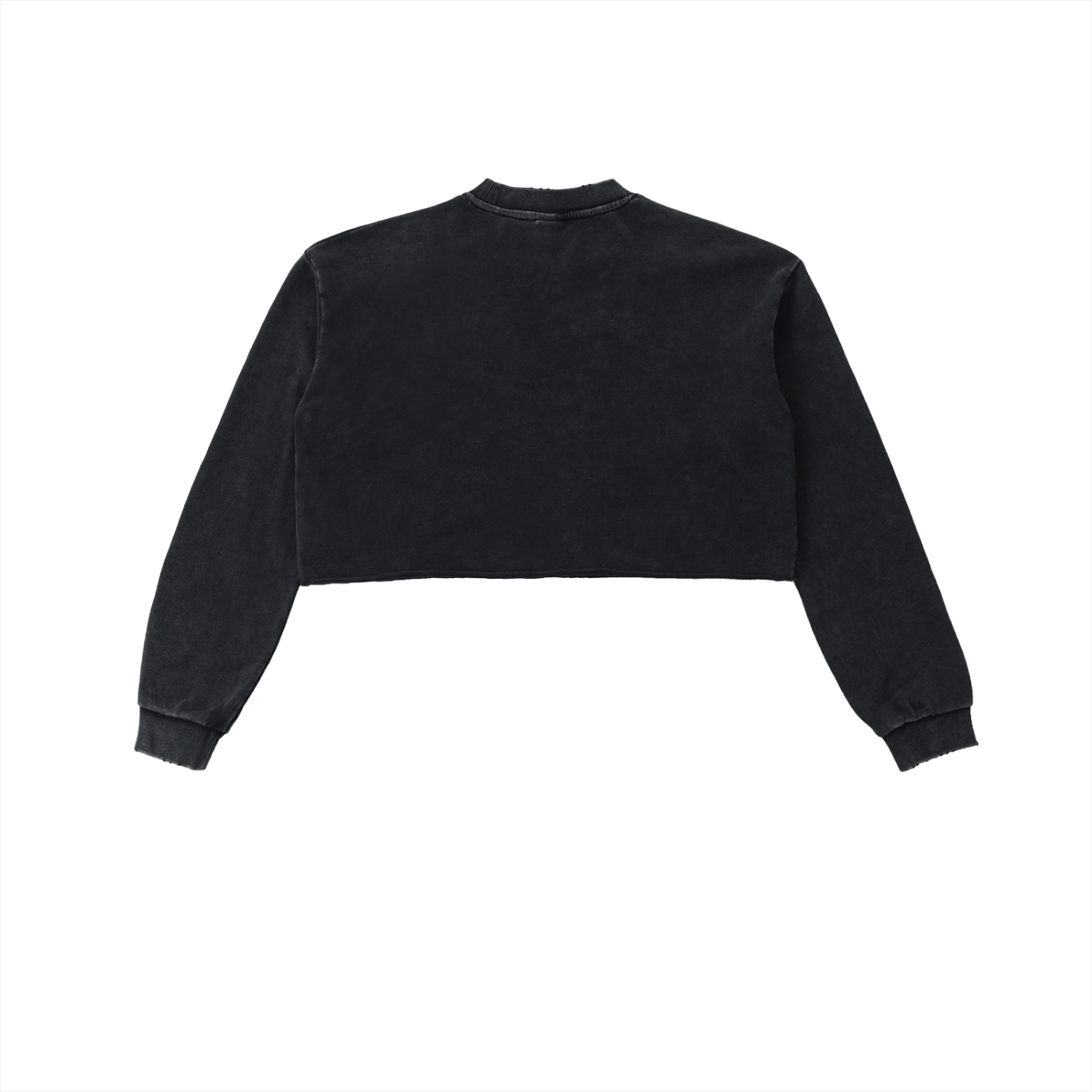 Women's Official Snow Washed Raw Edge Cropped Sweatshirt