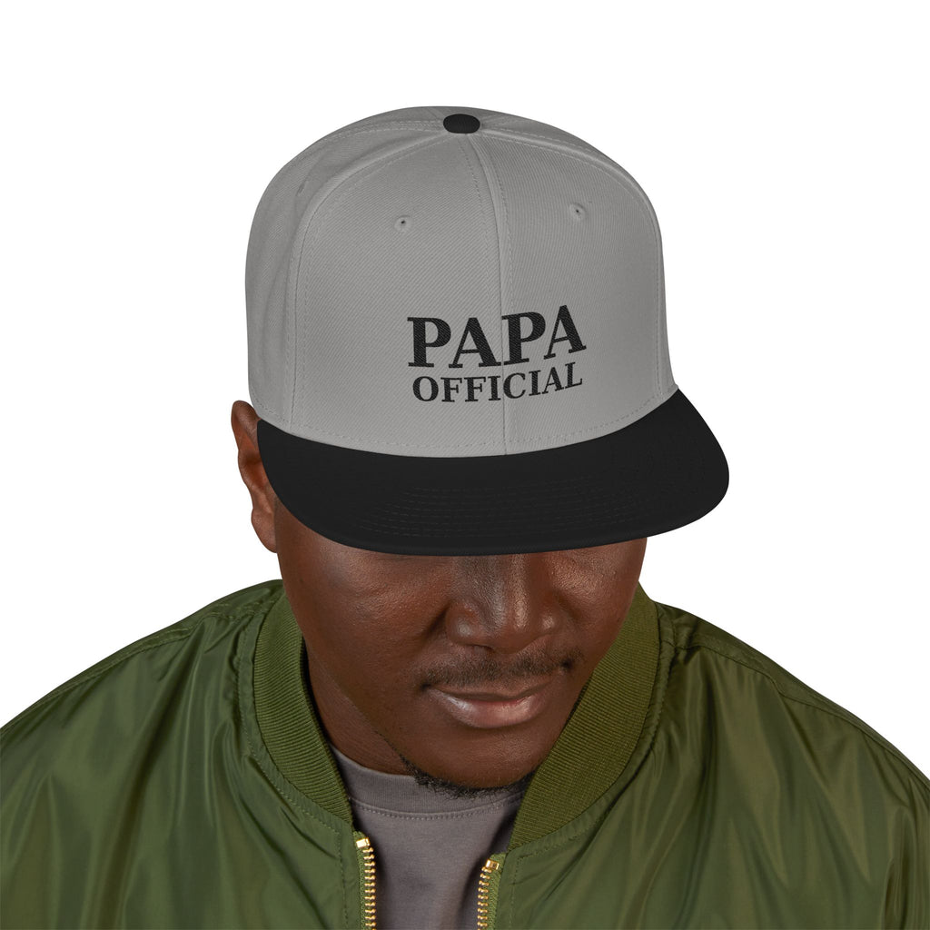 Essential Embroidered Snapback Hat — Blk logo
