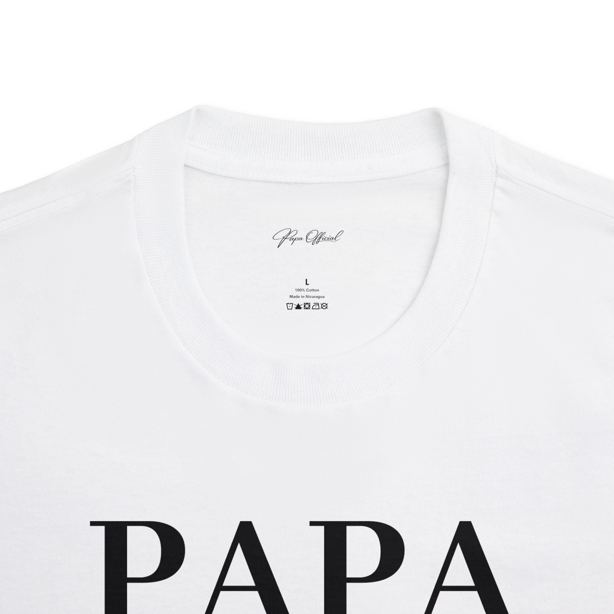 Papa Official Tee — Classic White T‑Shirt
