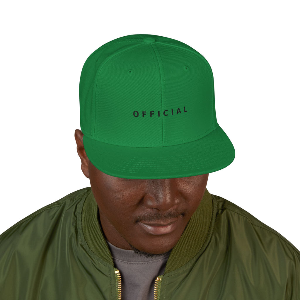 OFFICIAL Embroidered Snapback Hat — Blk Logo
