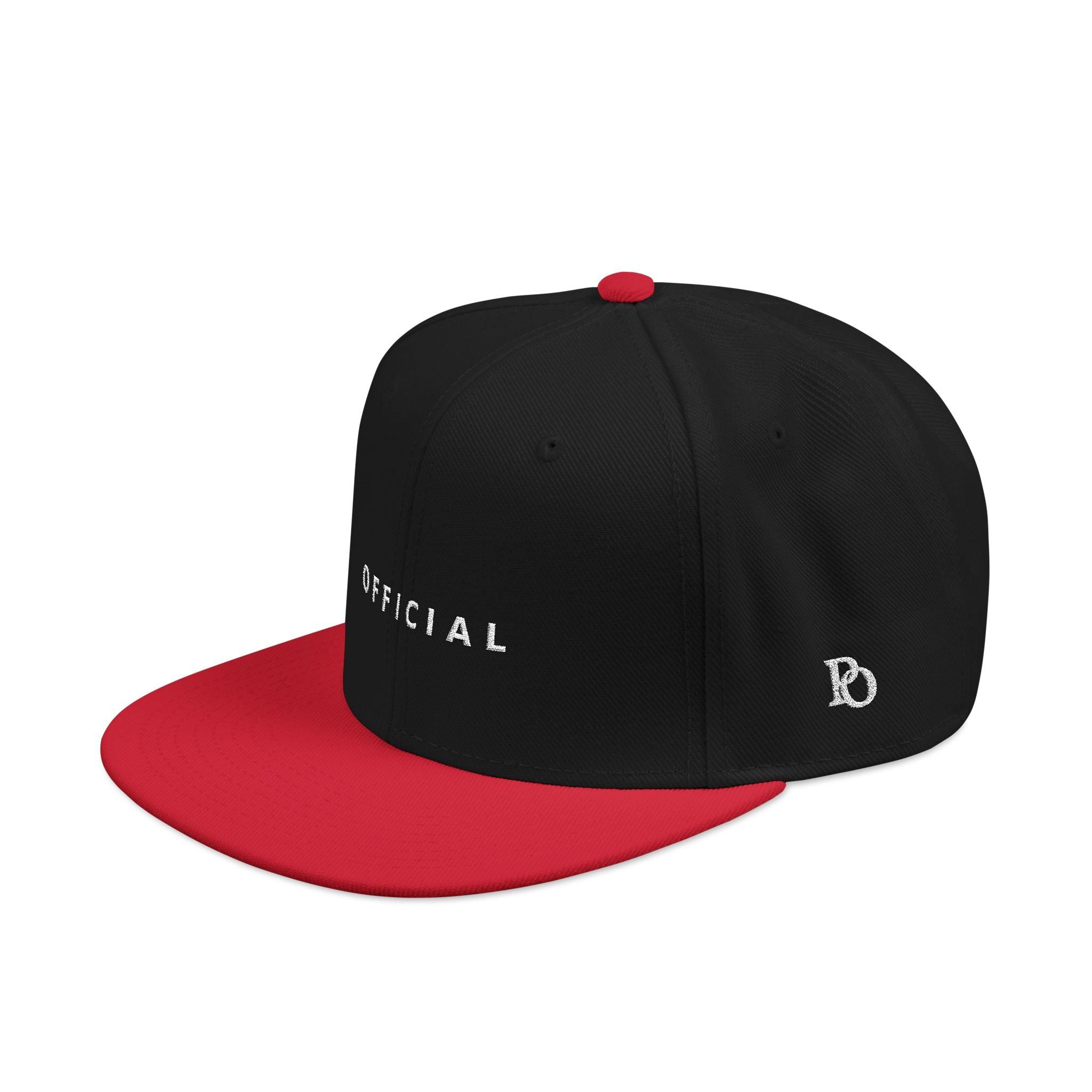 OFFICIAL Embroidered Snapback Hat — Wht Logo
