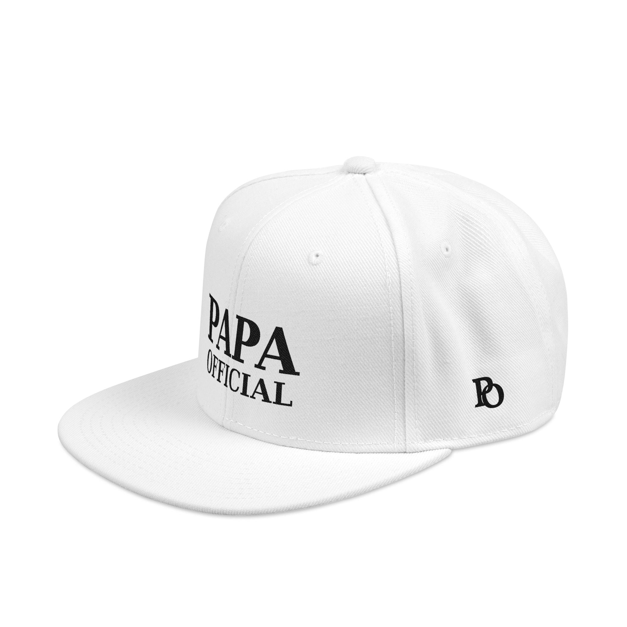 Essential Embroidered Snapback Hat — Blk logo