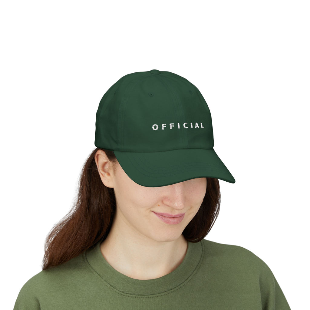 Official Embroidered Dad Cap Wht logo