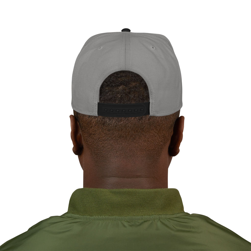 OFFICIAL Embroidered Snapback Hat — Wht Logo