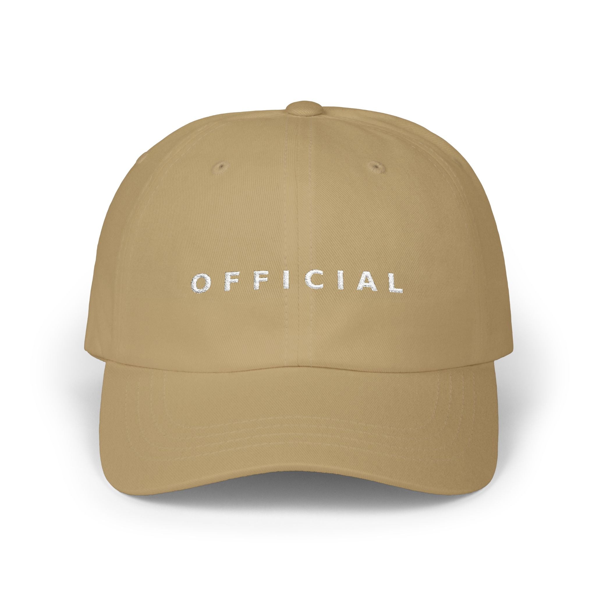 OFFICIAL Embroidered Dad Cap Wht logo