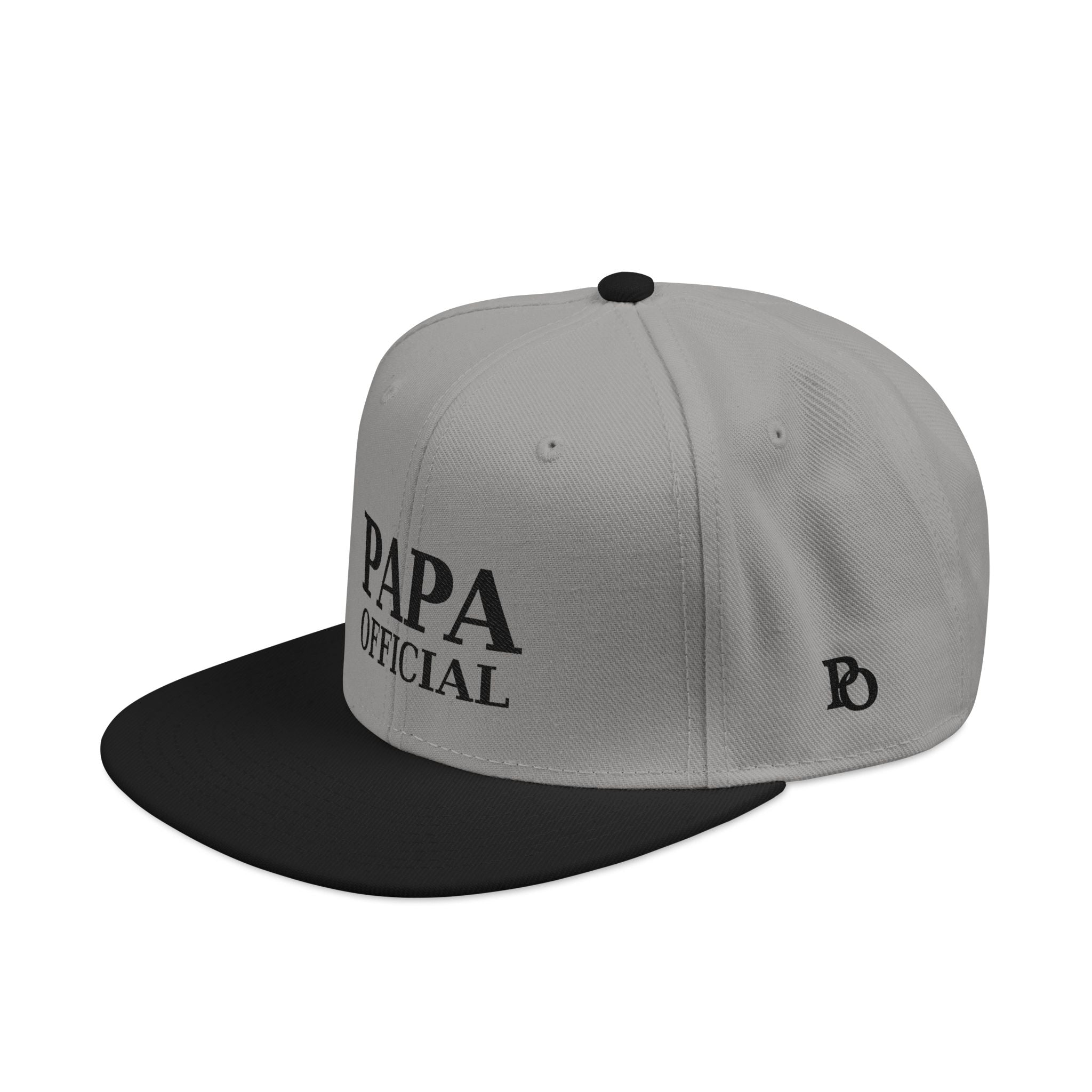 Essential Embroidered Snapback Hat — Blk logo