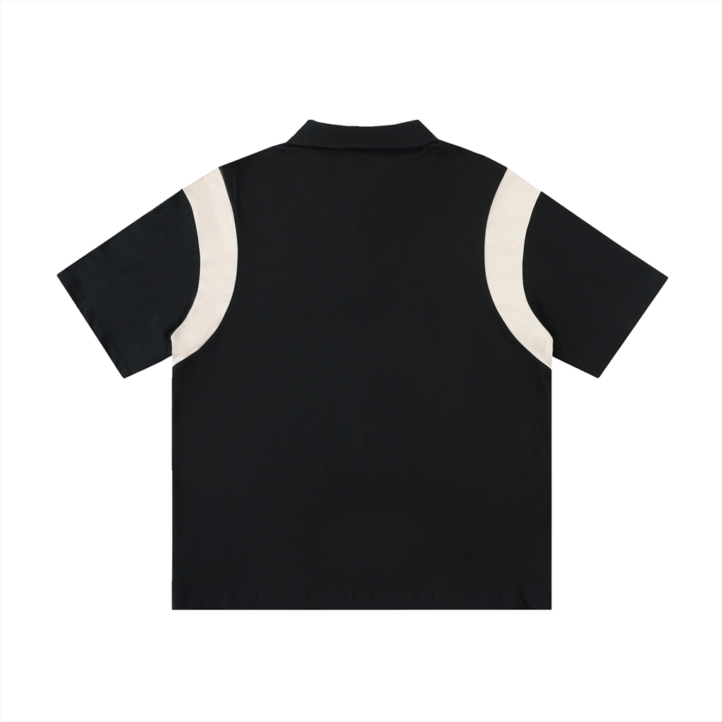Signature Contrast Panel Cotton Polo Shirt