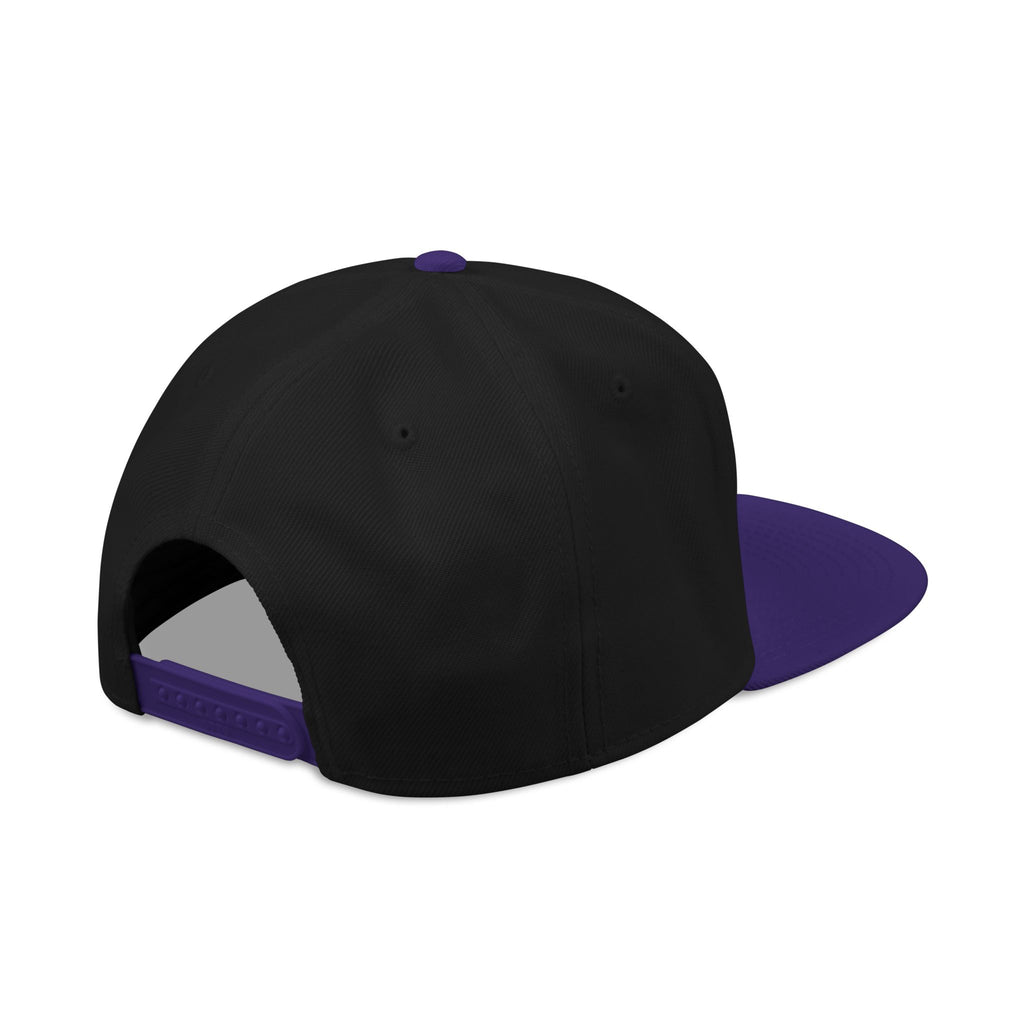 Essential Embroidered Snapback Hat —wht logo