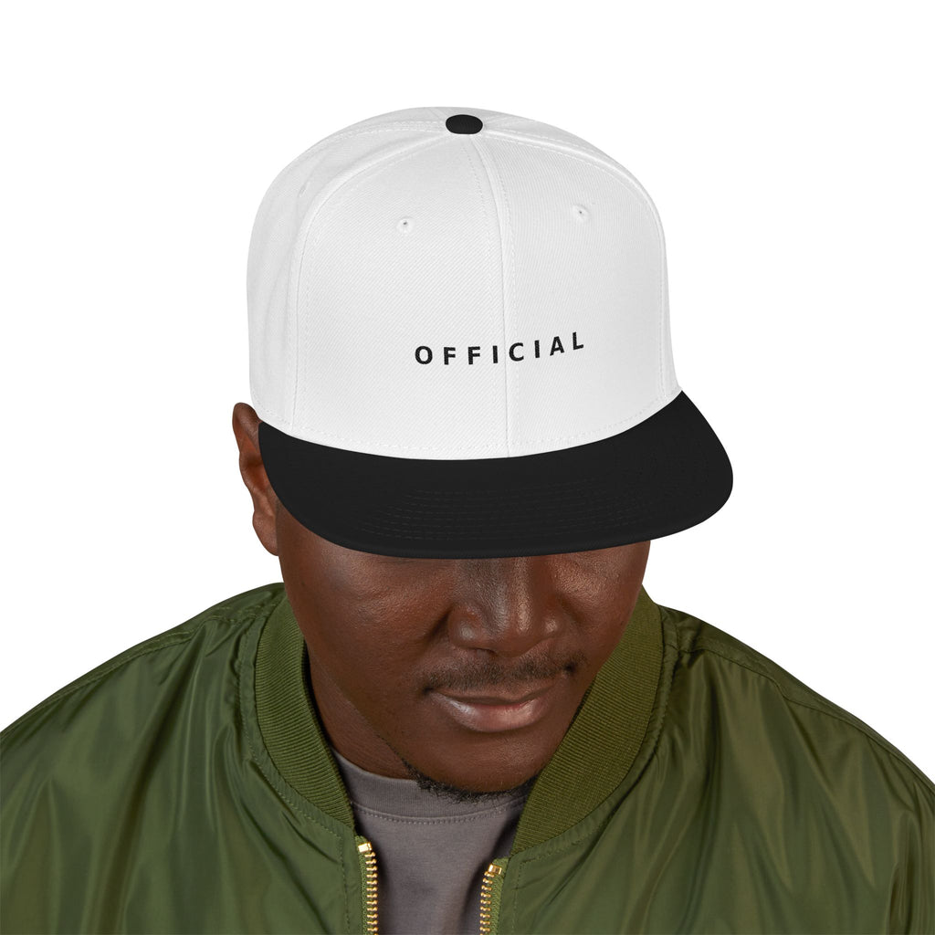 OFFICIAL Embroidered Snapback Hat — Blk Logo