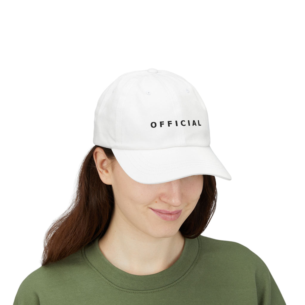 Official Embroidered Dad Cap Blk logo