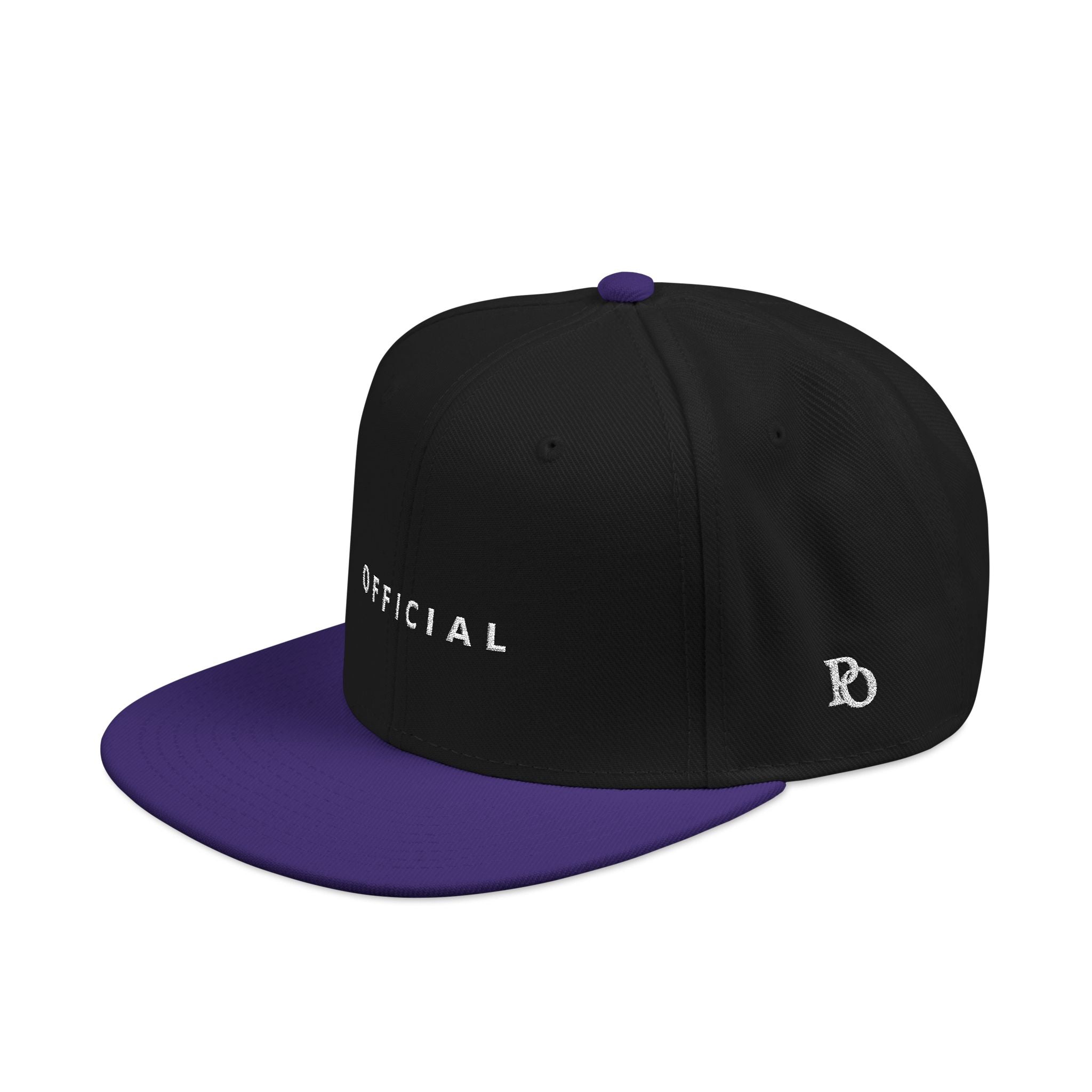 OFFICIAL Embroidered Snapback Hat — Wht Logo