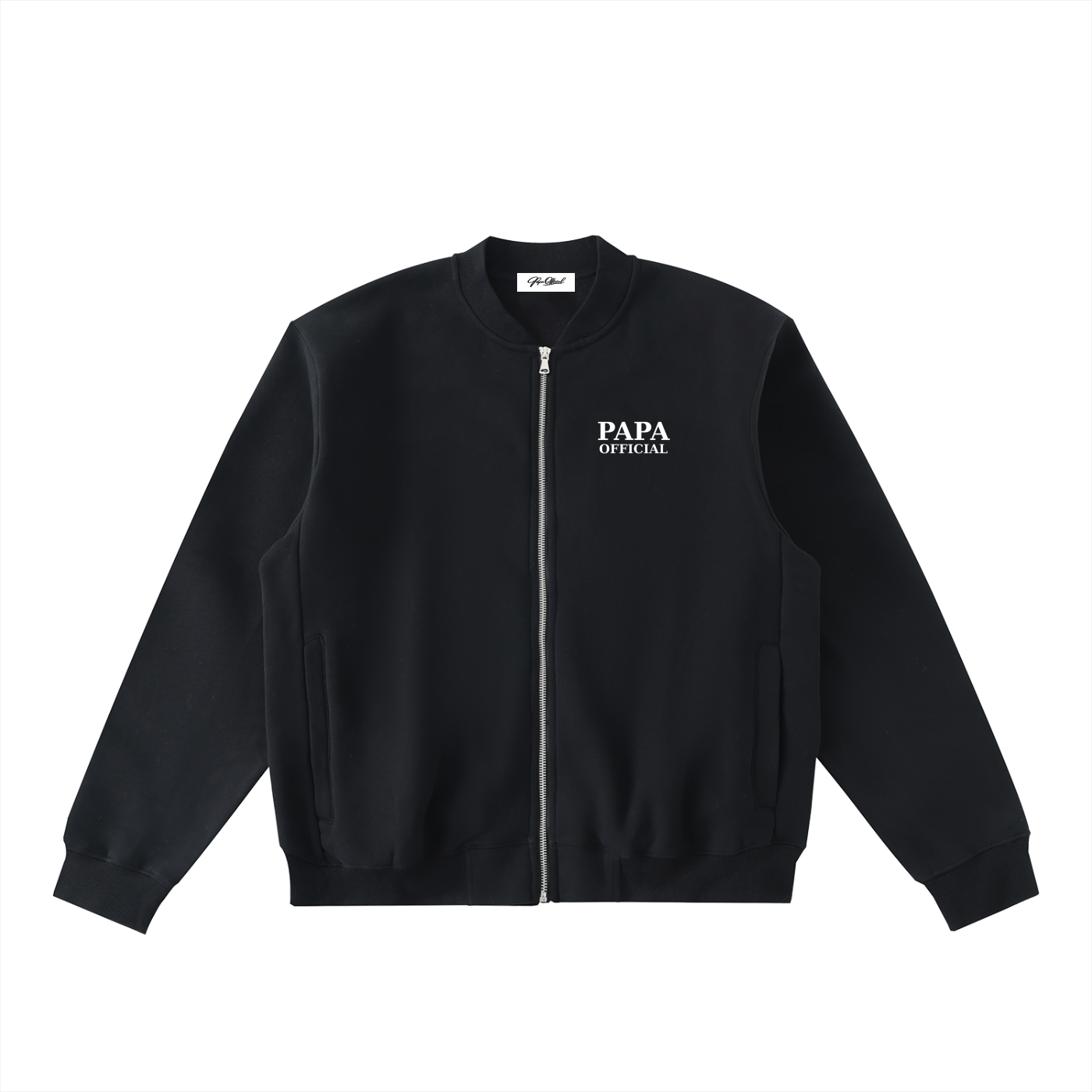 Essential Zip-Up Fleeced Varsity Jacket
