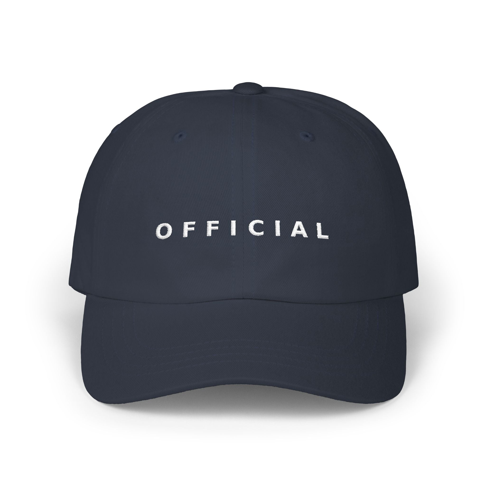 OFFICIAL Embroidered Dad Cap Wht logo