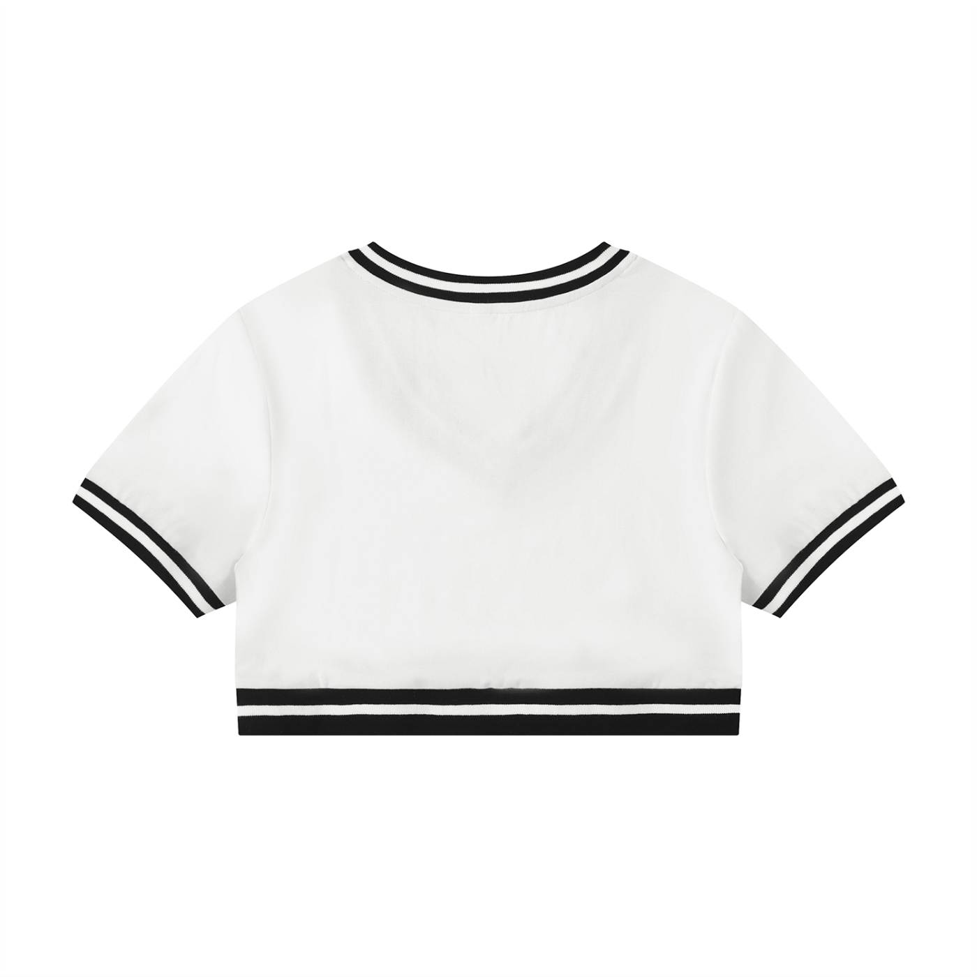 Women's OFFICIAL Color Block V-Neck Crop T-Shirt