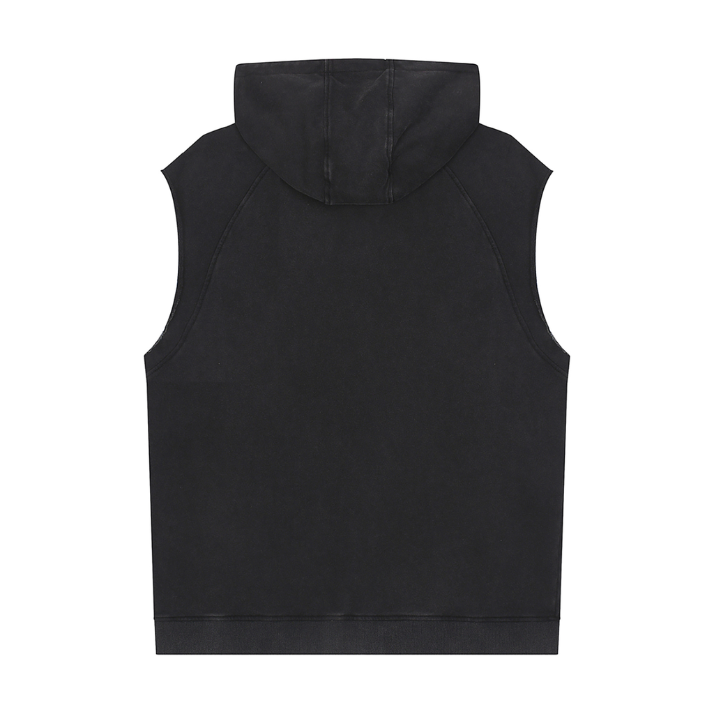 Signature Snow Washed Sleeveless Hoodie
