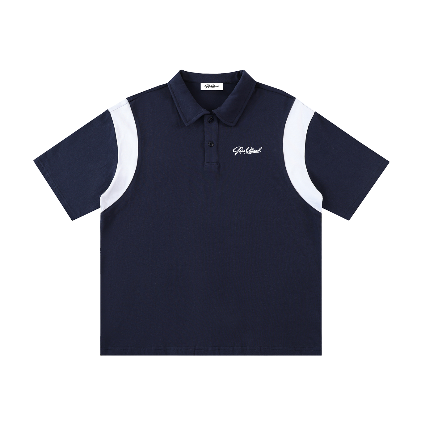 Signature Contrast Panel Cotton Polo Shirt