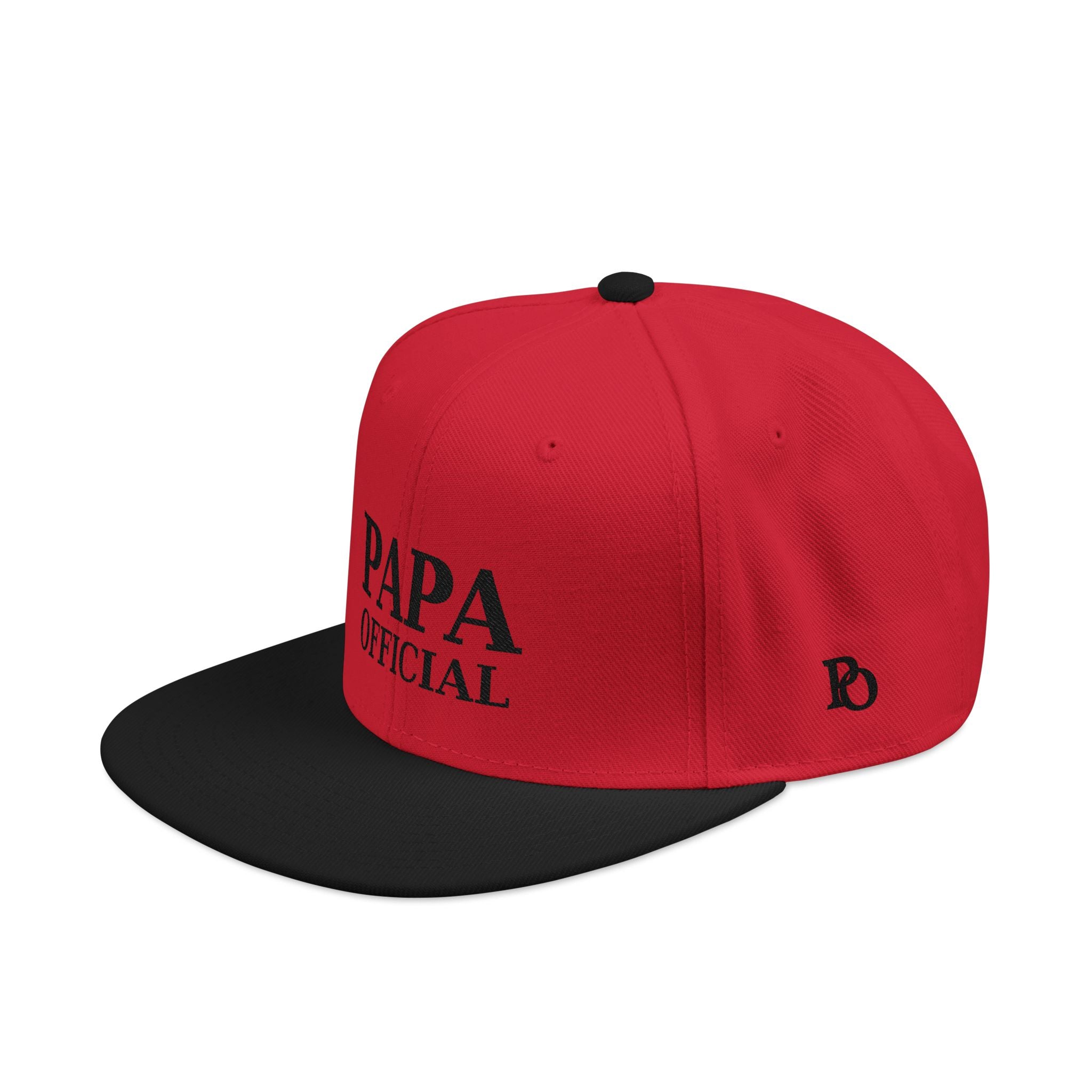 Essential Embroidered Snapback Hat — Blk logo