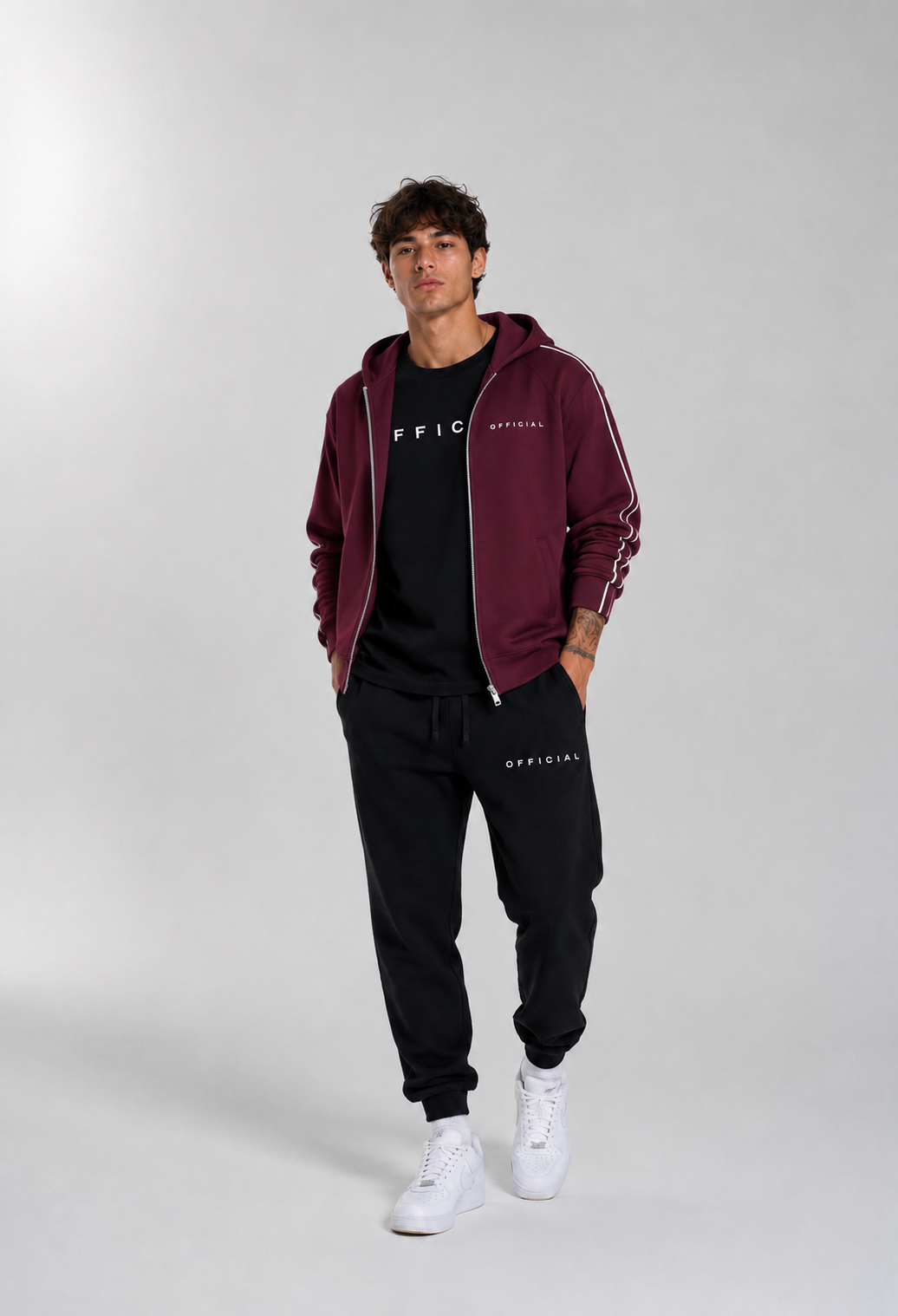 OFFICIAL Raglan Sleeve Zip Hoodie