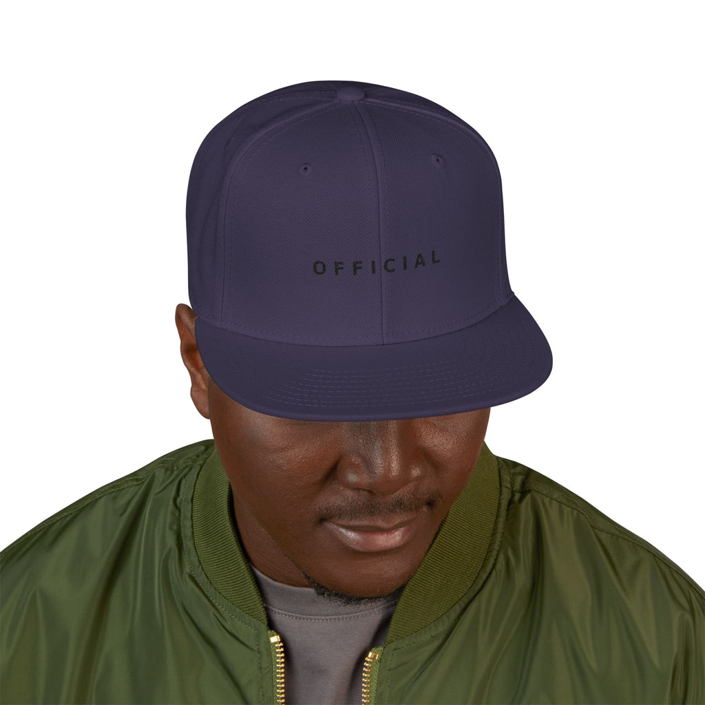 OFFICIAL Embroidered Snapback Hat — Blk Logo