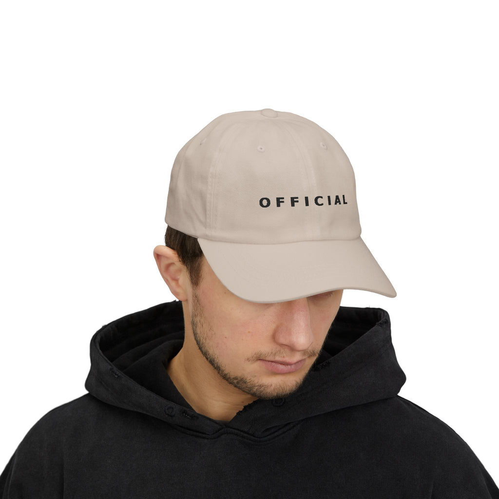 Official Embroidered Dad Cap Blk logo