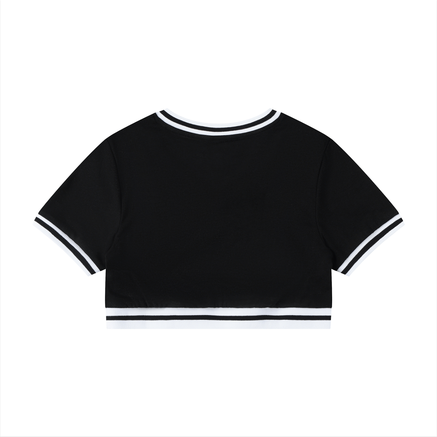 Women's OFFICIAL Color Block V-Neck Crop T-Shirt