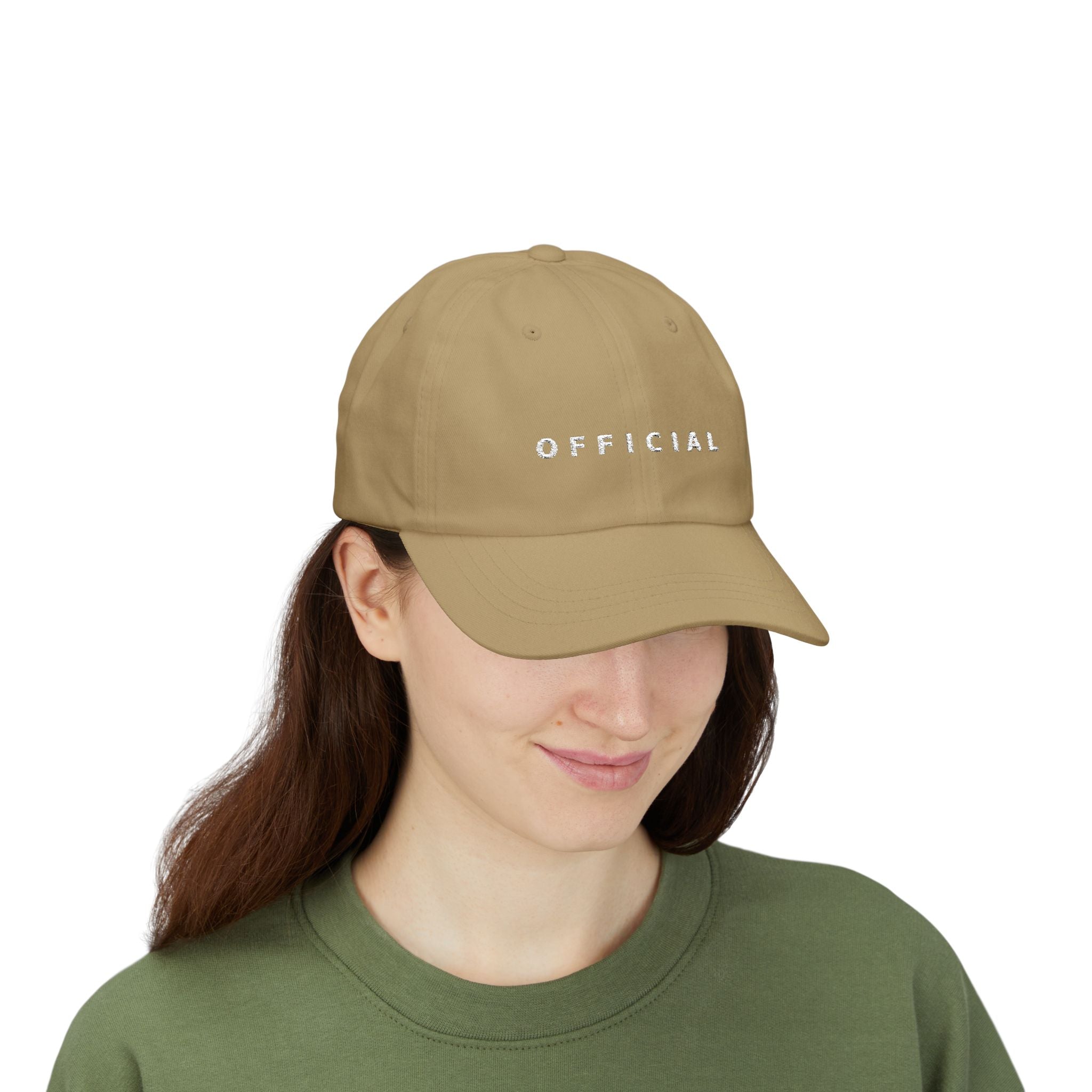 Official Embroidered Dad Cap Wht logo