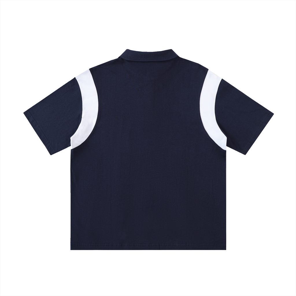 Signature Contrast Panel Cotton Polo Shirt