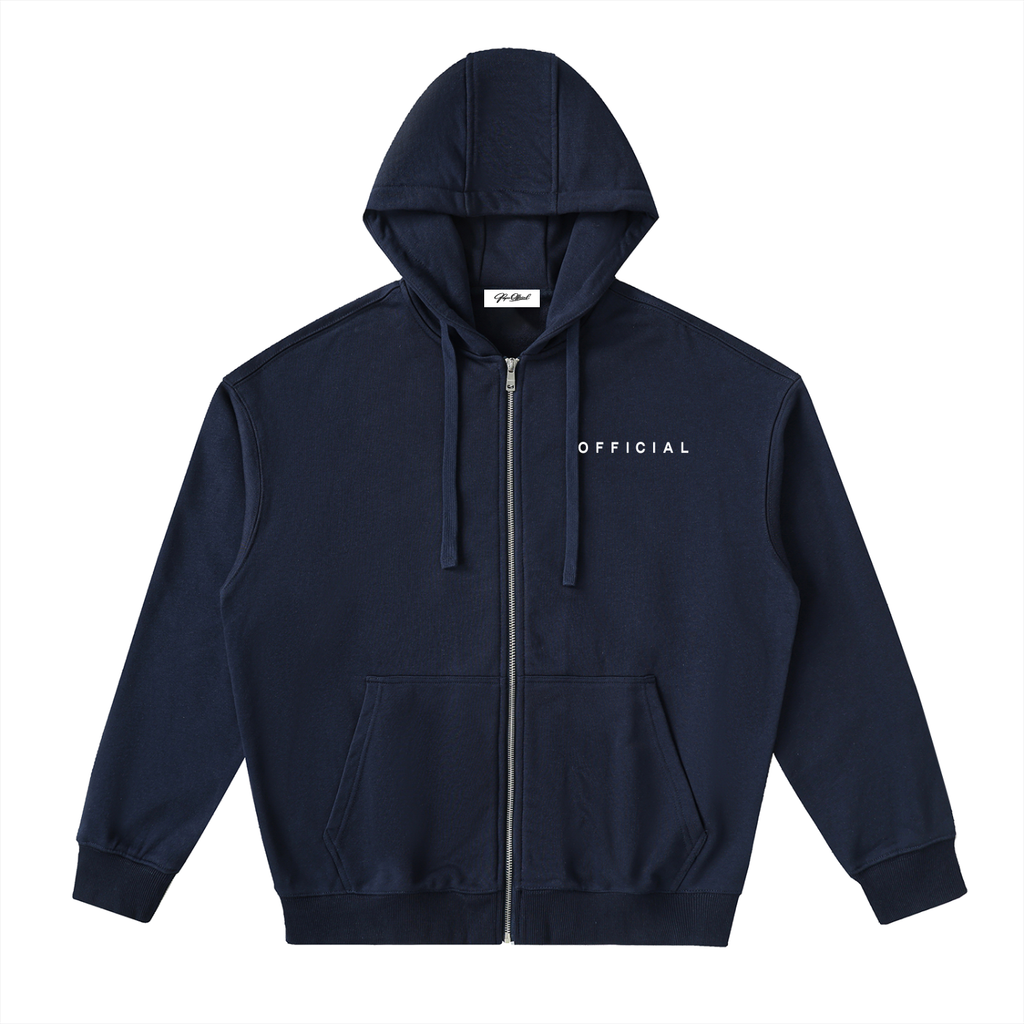 OFFICIAL Drop-Shoulder Zip Up Hoodie