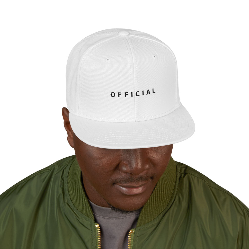 OFFICIAL Embroidered Snapback Hat — Blk Logo