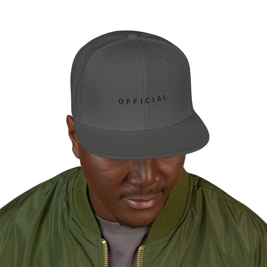 OFFICIAL Embroidered Snapback Hat — Blk Logo