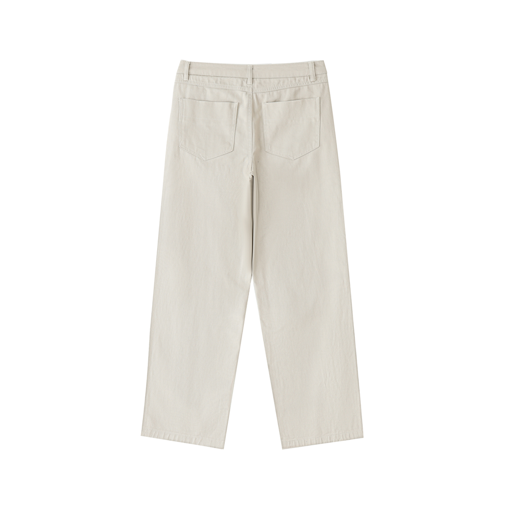 Premium Cotton Straight-Leg Pants