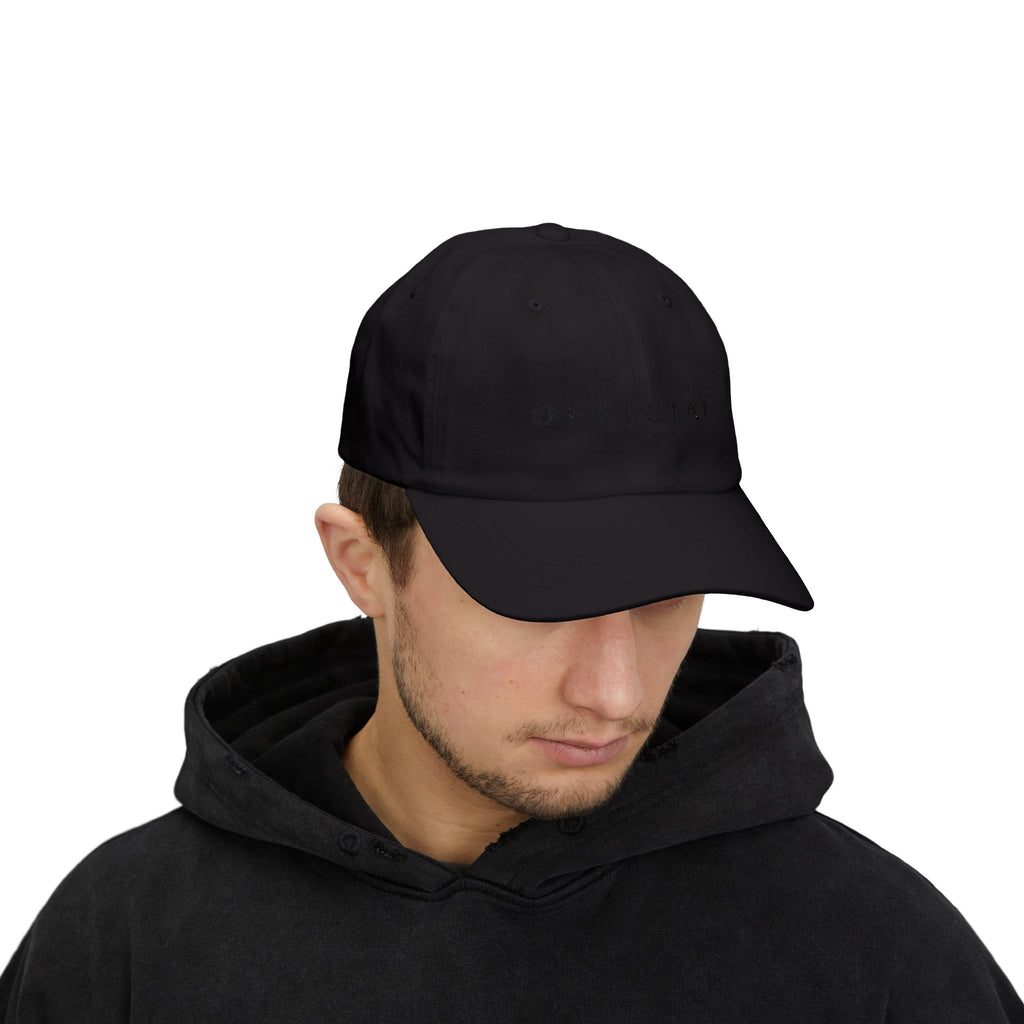 Official Embroidered Dad Cap Blk logo