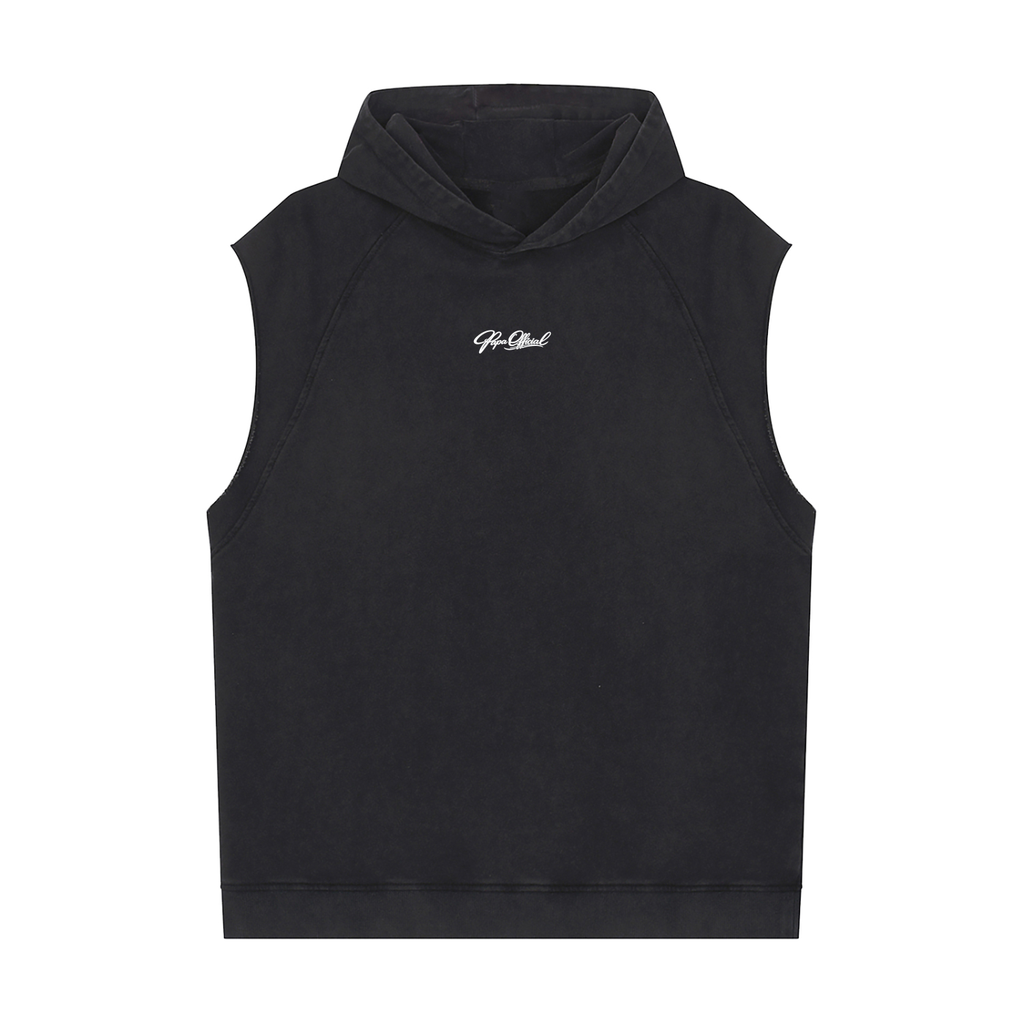 Signature Snow Washed Sleeveless Hoodie