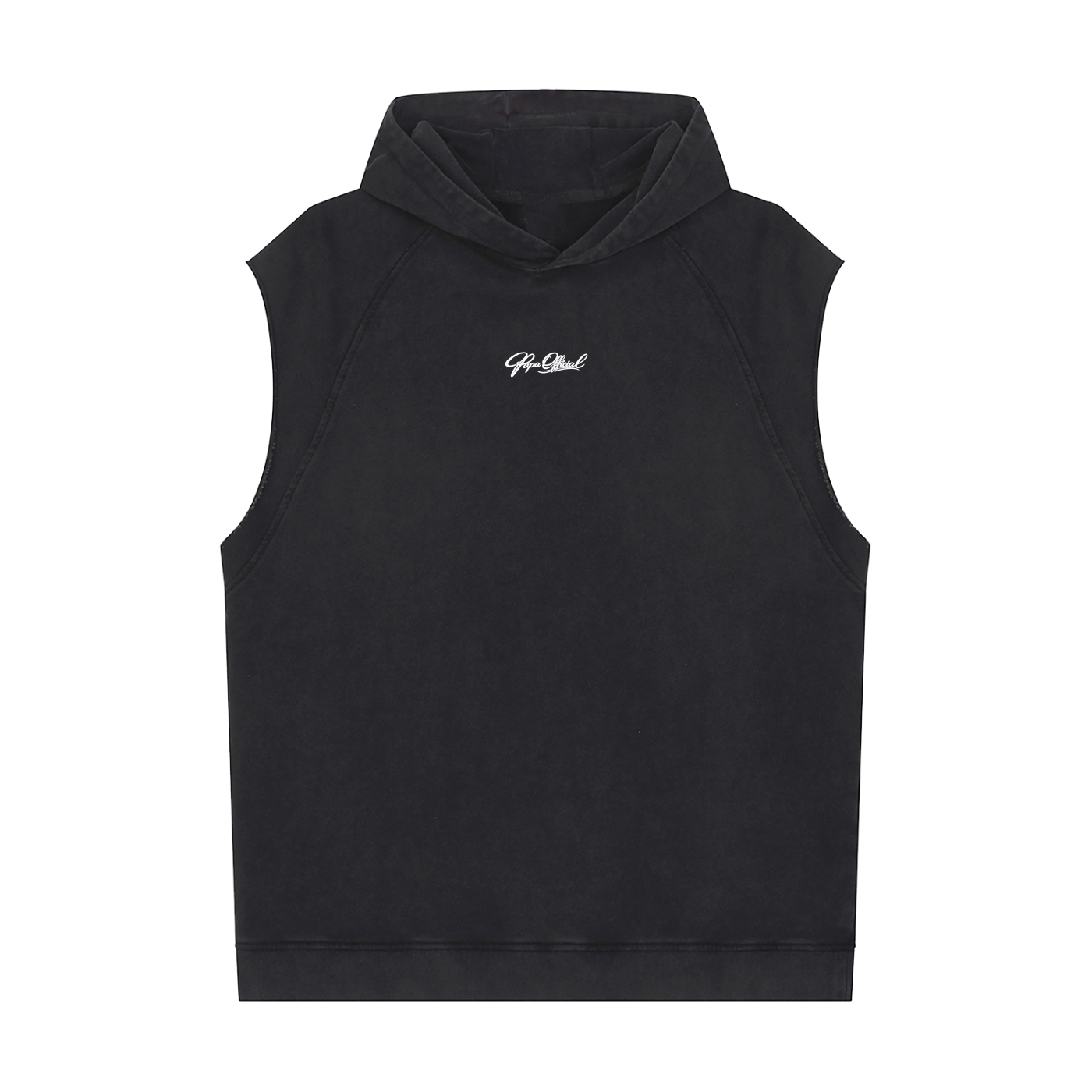 Signature Snow Washed Sleeveless Hoodie