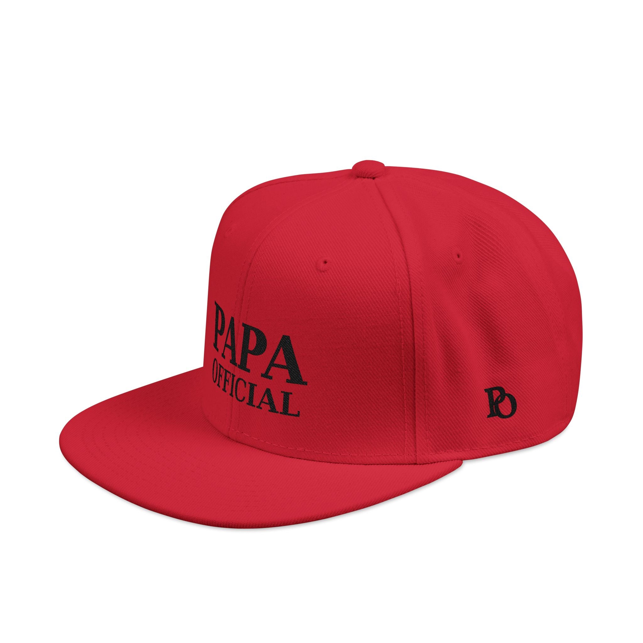 Essential Embroidered Snapback Hat — Blk logo
