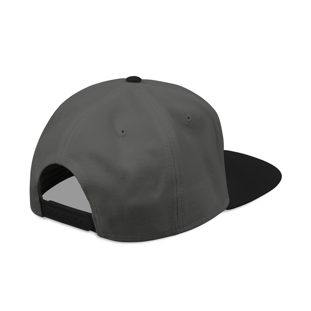 Essential Embroidered Snapback Hat —wht logo