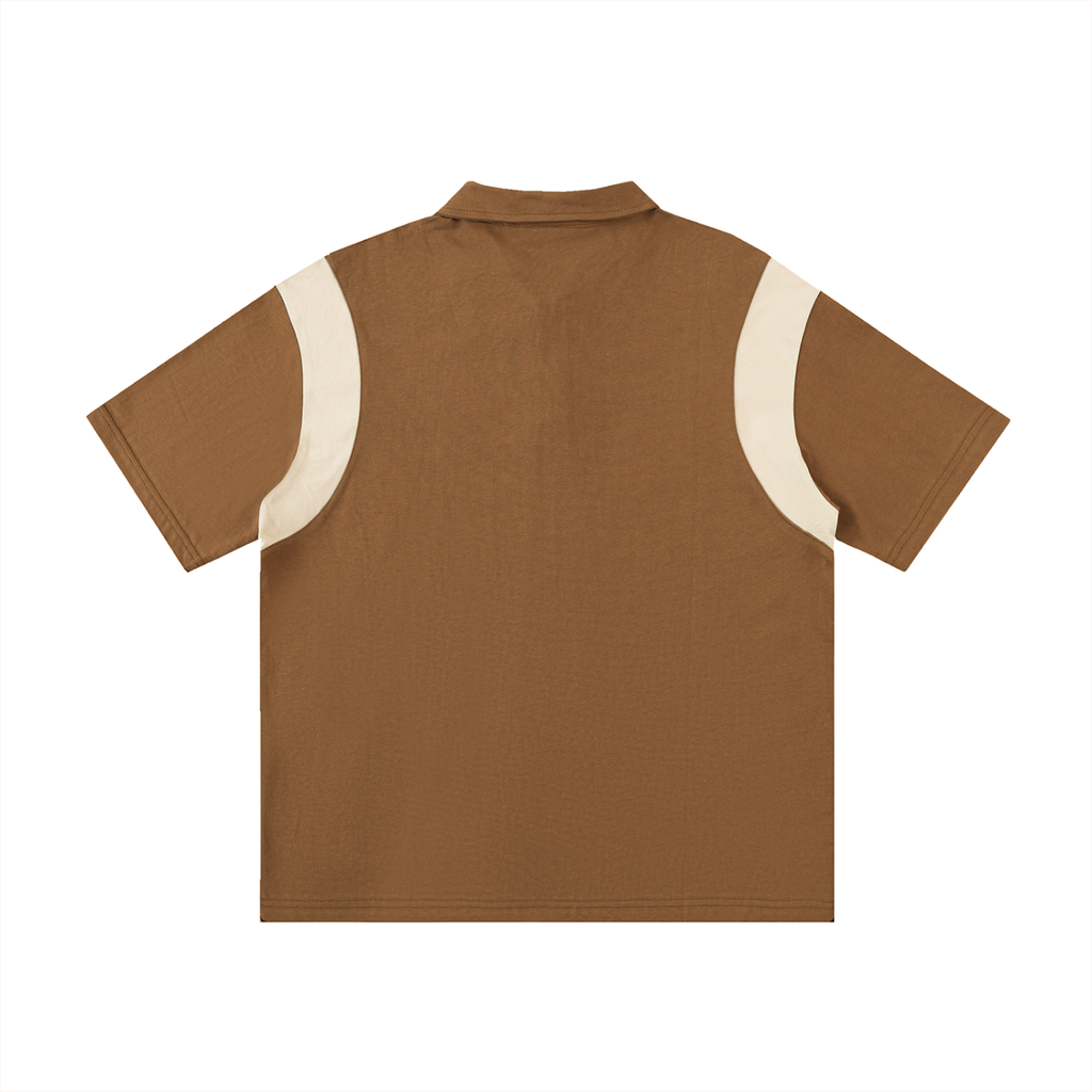 Signature Contrast Panel Cotton Polo Shirt