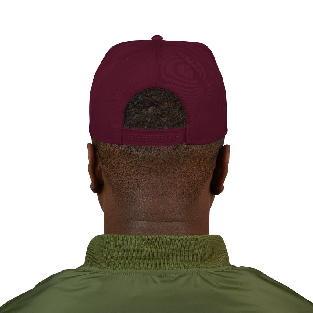 OFFICIAL Embroidered Snapback Hat — Wht Logo