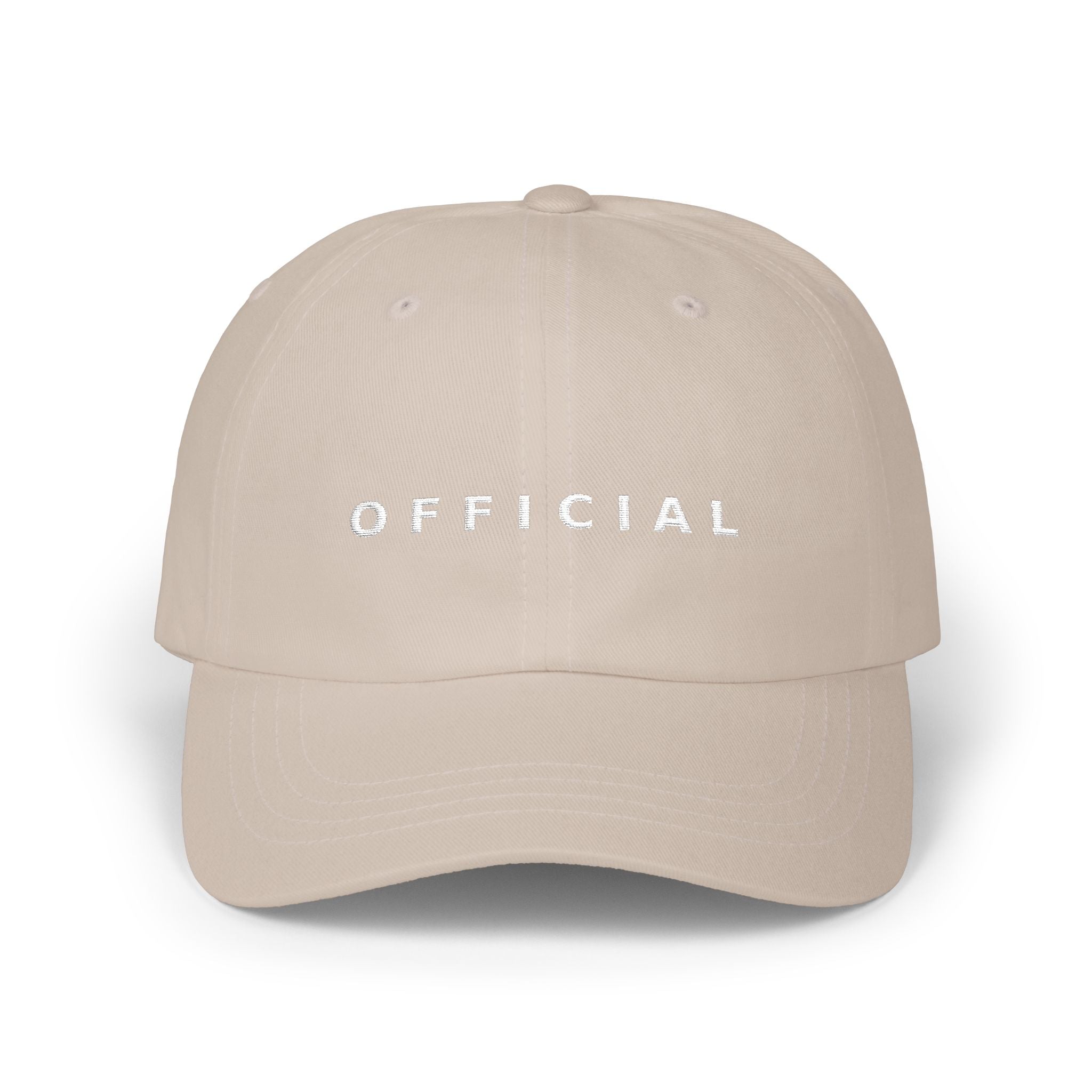OFFICIAL Embroidered Dad Cap Wht logo