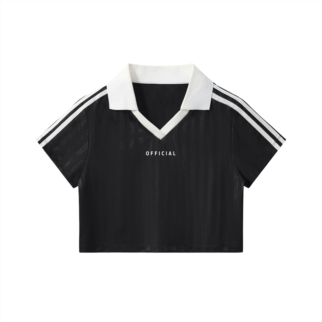 Women's Official Contrast Collar Striped Cropped Jersey