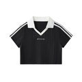 Women's Official Contrast Collar Striped Cropped Jersey