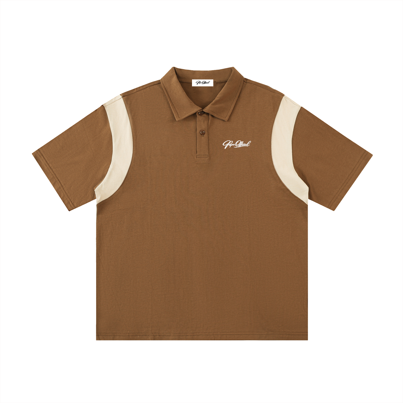 Signature Contrast Panel Cotton Polo Shirt
