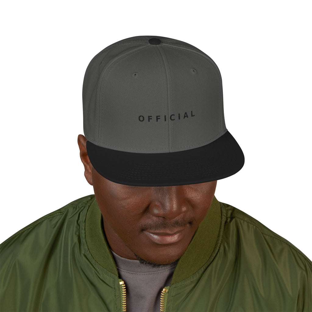 OFFICIAL Embroidered Snapback Hat — Blk Logo