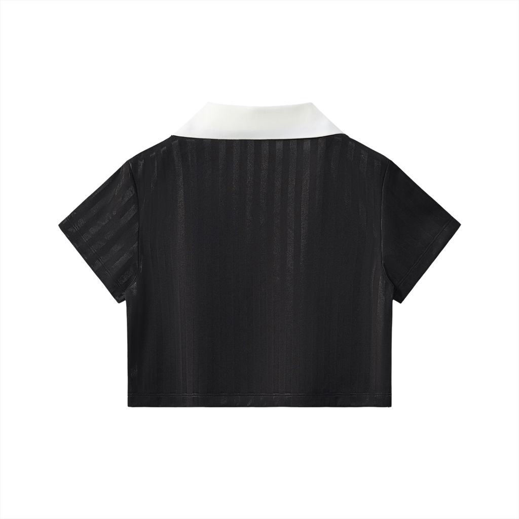 Women's Official Contrast Collar Striped Cropped Jersey