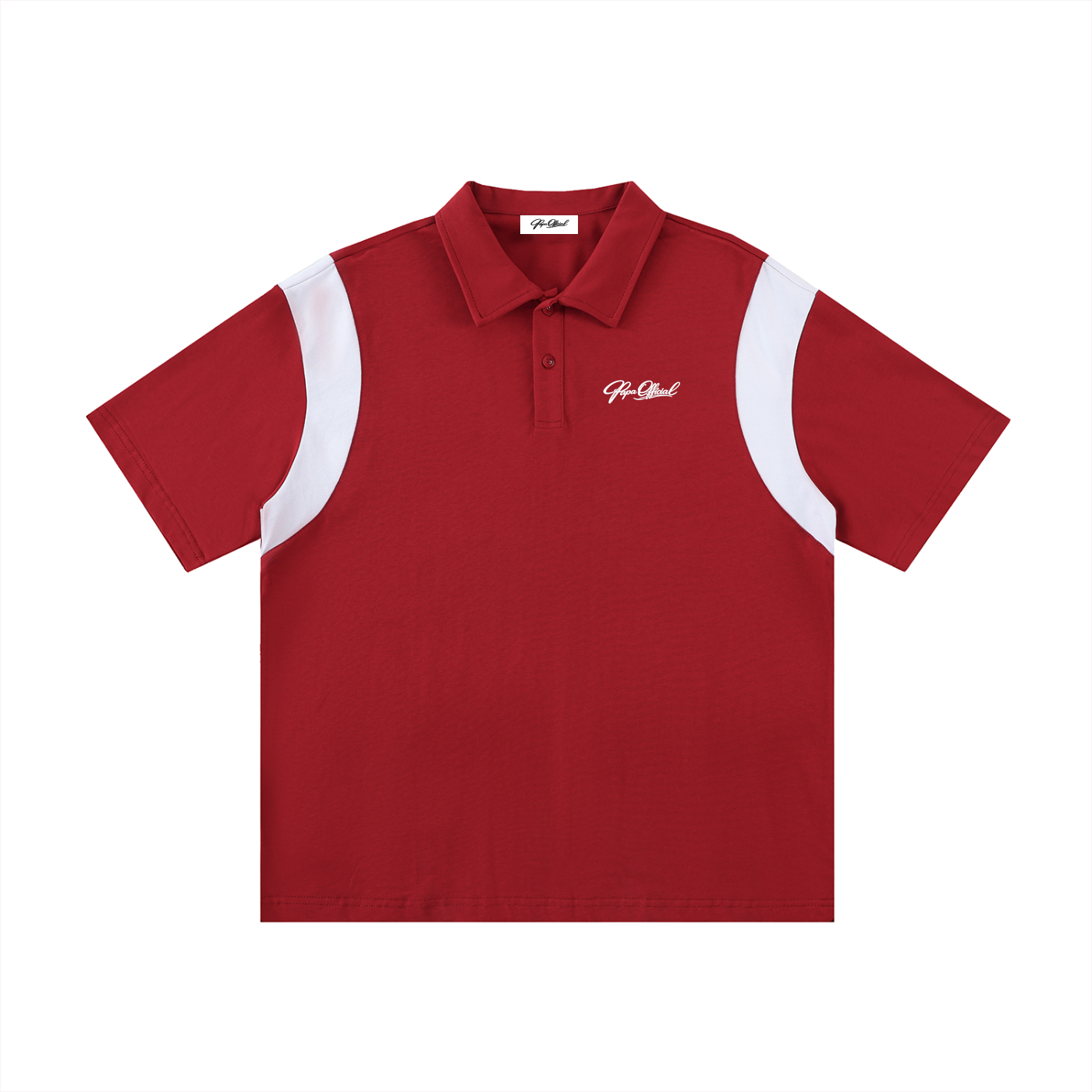 Signature Contrast Panel Cotton Polo Shirt