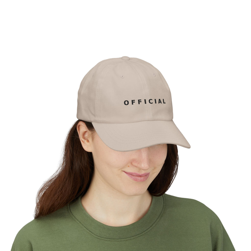 Official Embroidered Dad Cap Blk logo