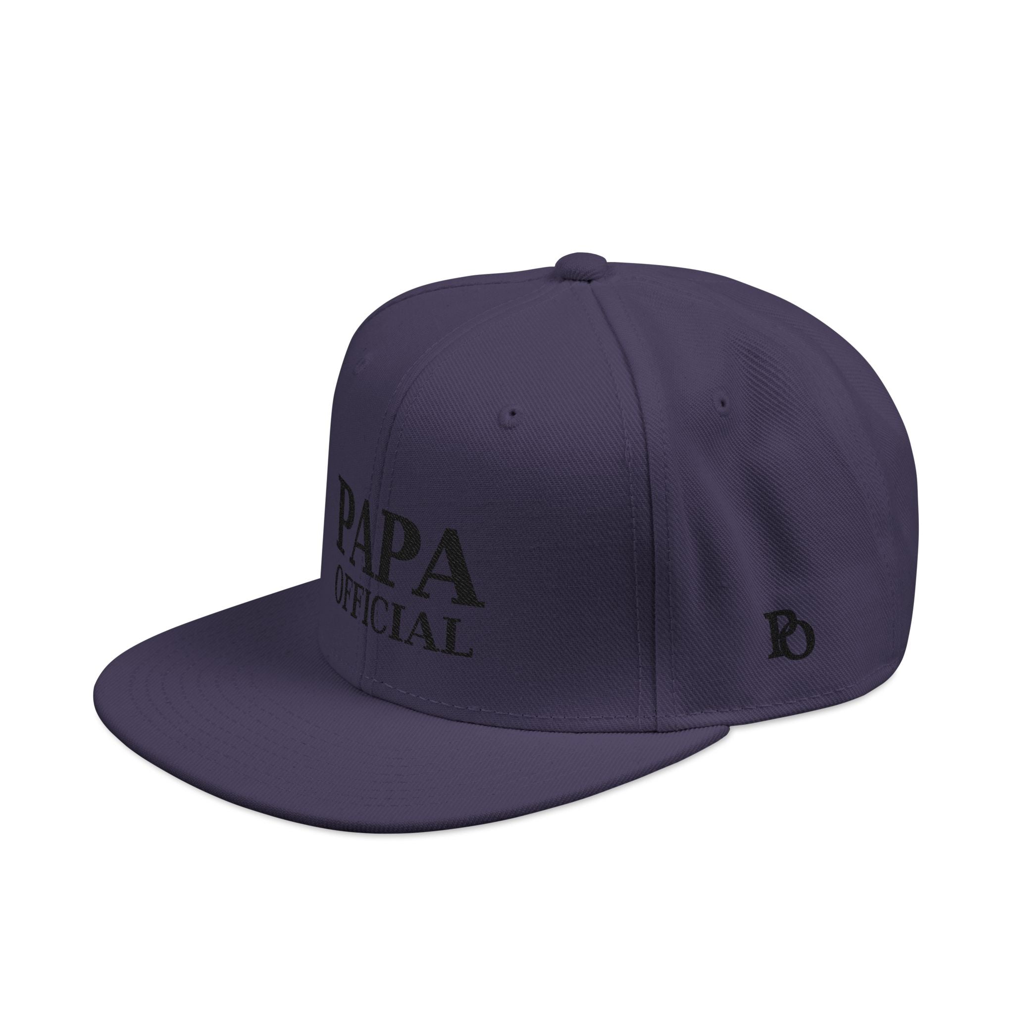 Essential Embroidered Snapback Hat — Blk logo