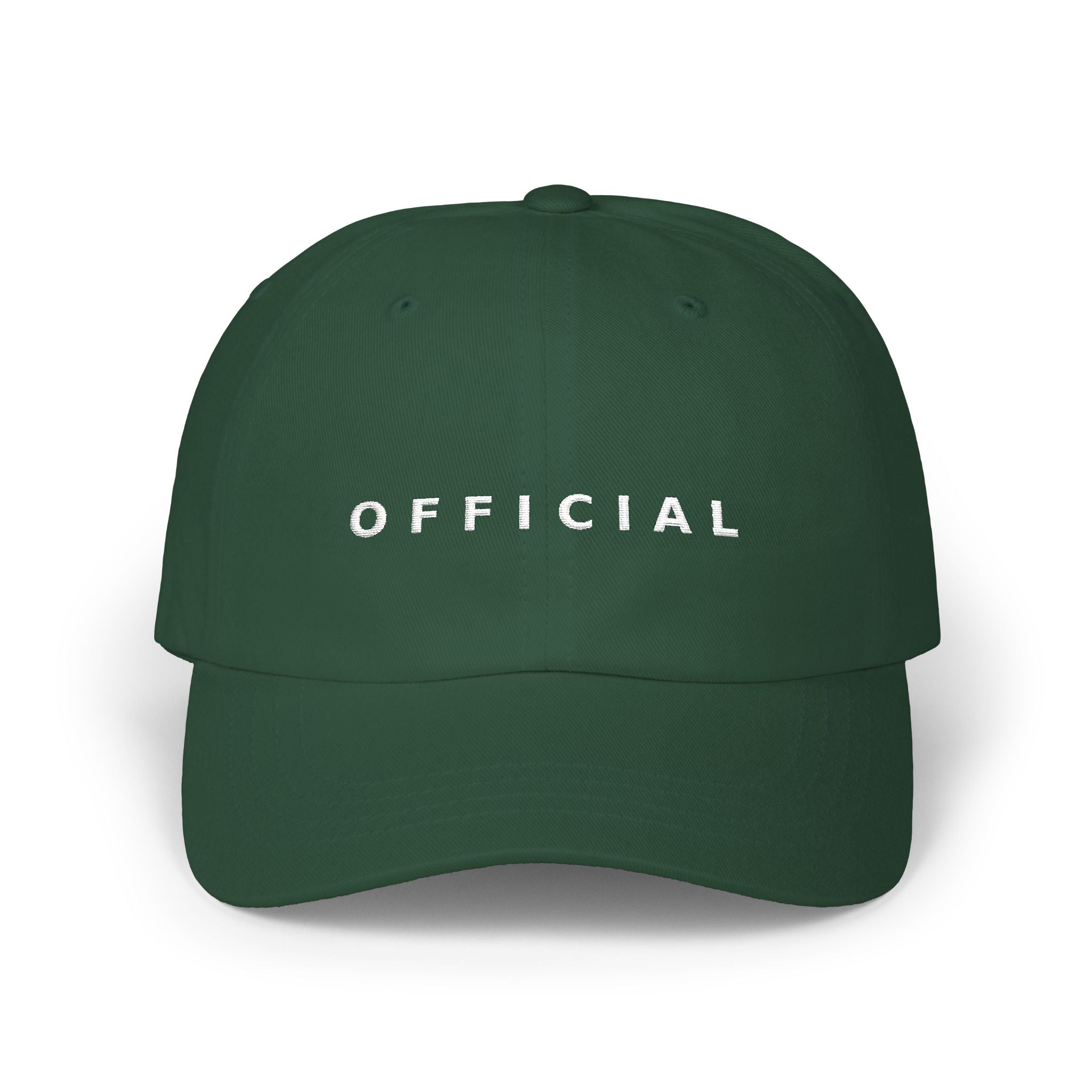 OFFICIAL Embroidered Dad Cap Wht logo