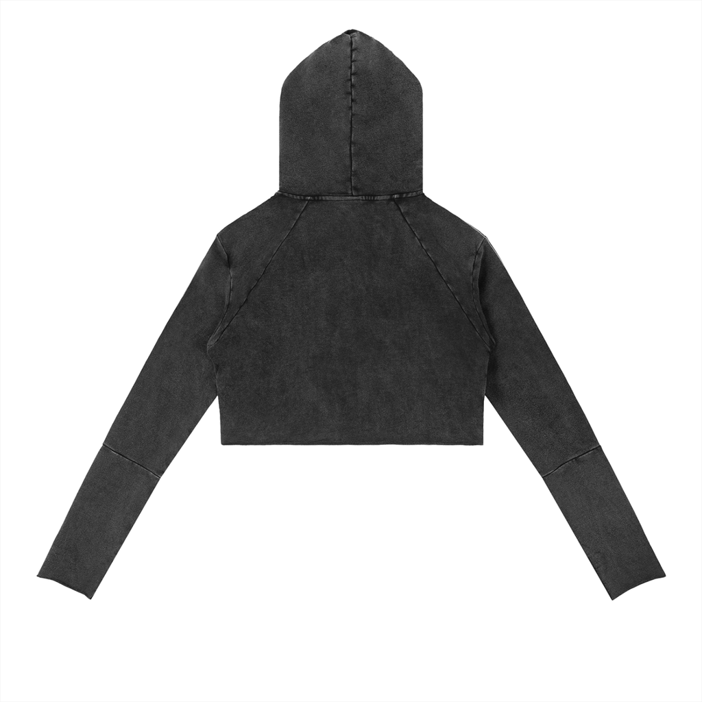 Women's Vintage Washed Raw Edge Hoodie